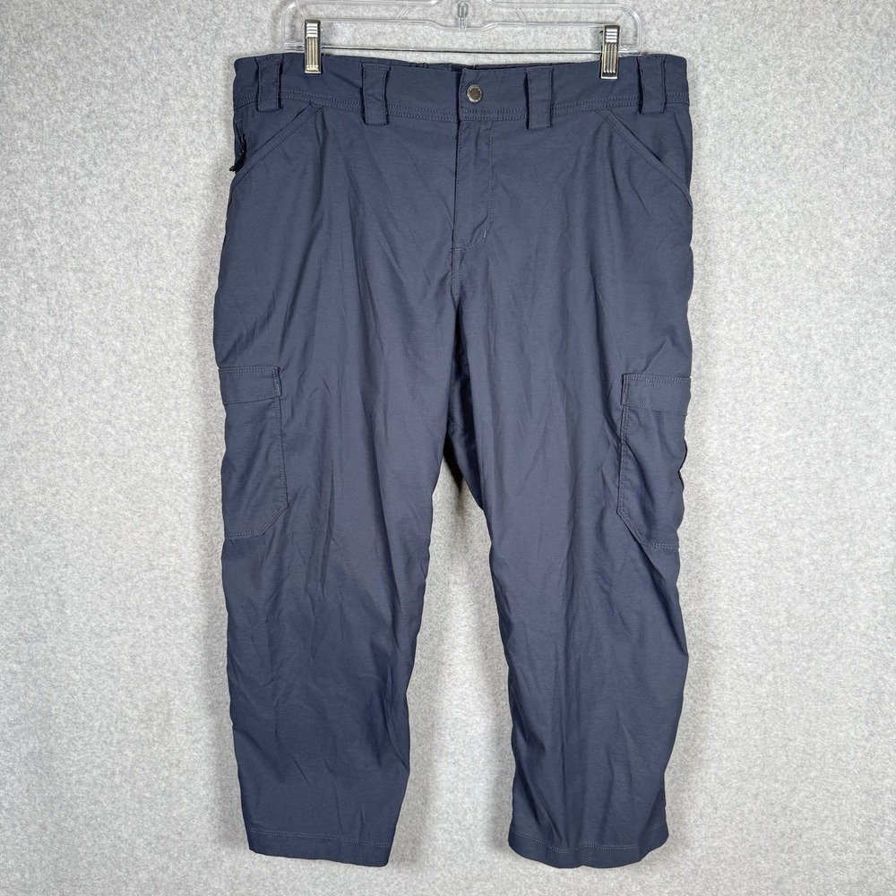 Duluth Trading Pants Womens 16 Gray Capri Cropped Nylon Hiking Outdoor